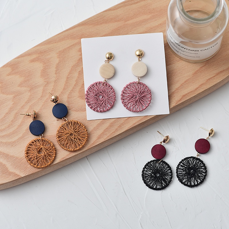 Bông Tai Hình Tròn Lớn Phong Cách Hàn Quốc Đơn Giản Sang Trọng Thời Trang Dành Cho Nữ