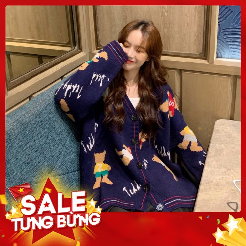 - Hàng nhập khẩu Áo Khoác Cardigan Dệt Kim Dáng Rộng Tay Dài Cổ Chữ V Phong Cách Hàn Quốc Cho Nữ Liên hệ mua hàng 084.20