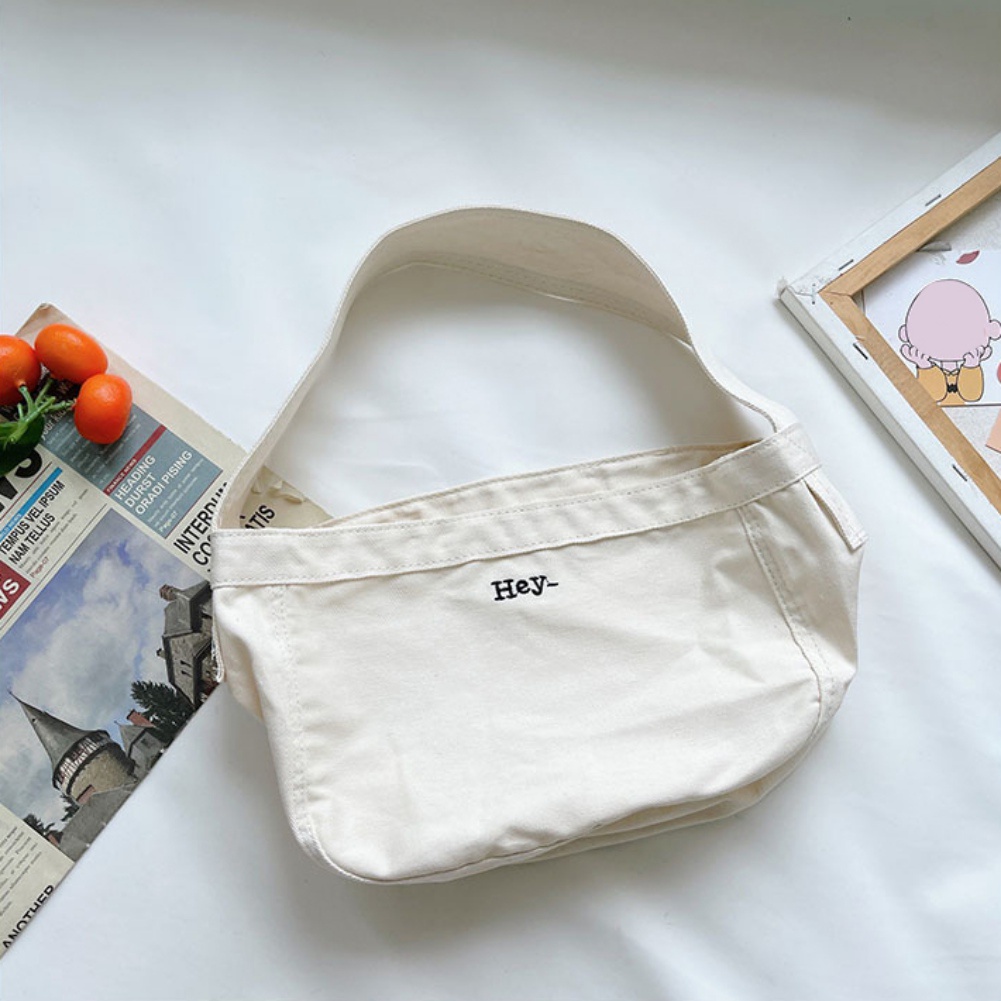 Túi Đeo Chéo Vai Bằng Vải Cotton Thời Trang Hàn Quốc Sành Điệu Cho Bé Gái