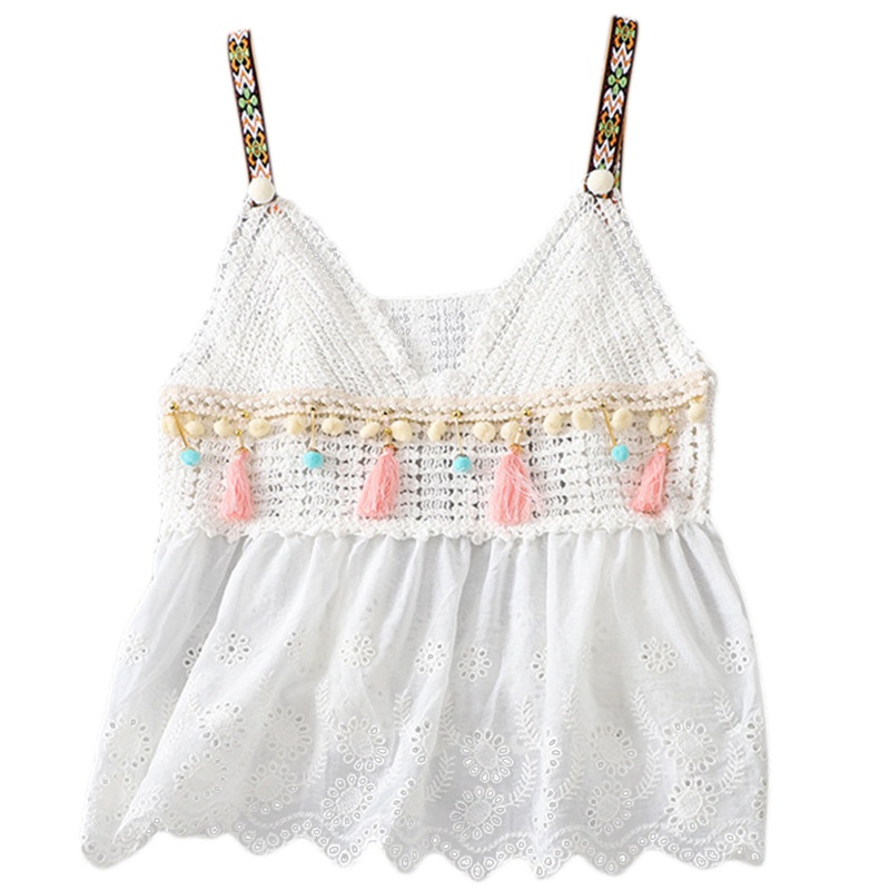 Áo Hai Dây Dệt Kim Phong Cách Dân Tộc Thời Trang Cho Nữ