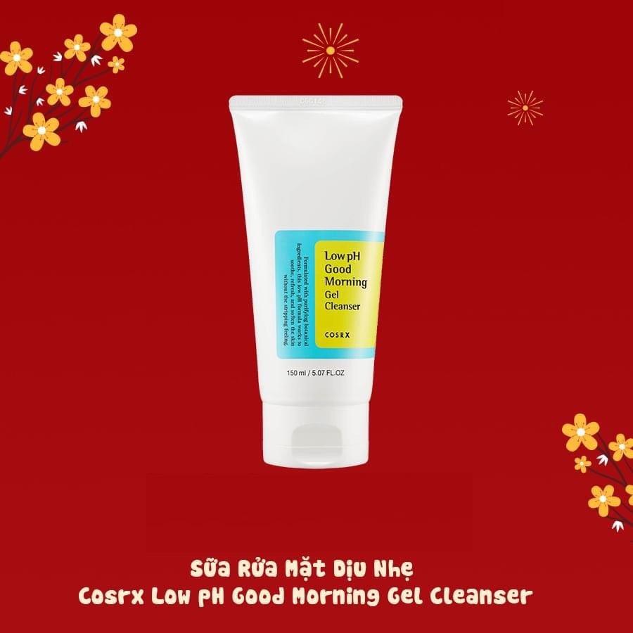Sữa rửa mặt Cosrx 💥𝑪𝒉𝒖ẩ𝒏 𝒄𝒉í𝒏𝒉 𝒉ã𝒏𝒈💥 Low pH Good Morning Gel Cleanser 150ml