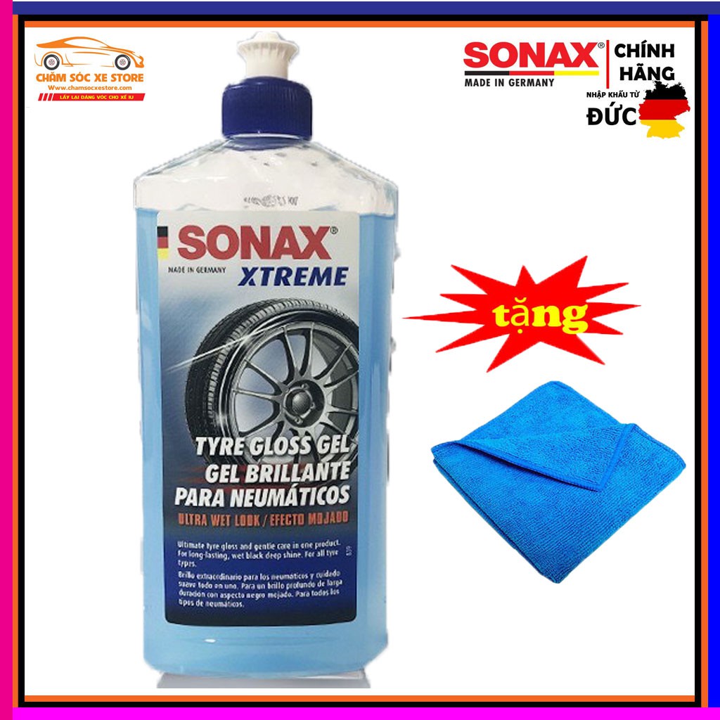 [ Tặng Khăn ] Bảo Dưỡng Cao Su Lốp Xe Ô Tô Sonax Xtreme Tyre Gloss Gel 500ml -  SN235241