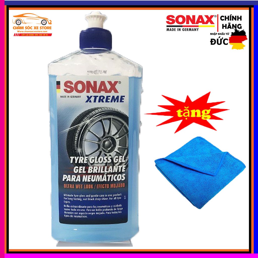 [ Tặng Khăn ] Bảo Dưỡng Cao Su Lốp Xe Ô Tô Sonax Xtreme Tyre Gloss Gel 500ml -  SN235241