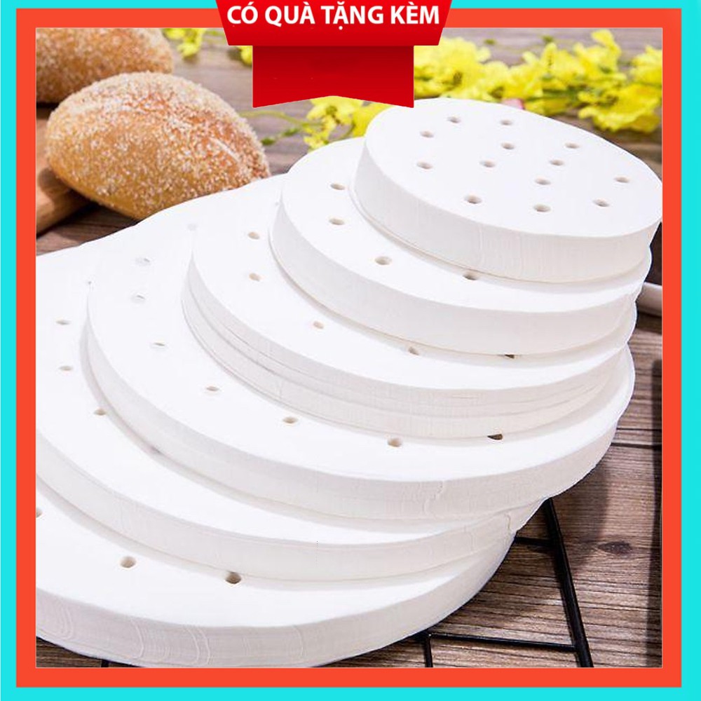 400 tờ giấy nến đục lỗ nướng bánh, hấp bánh cao cấp (đủ Size)