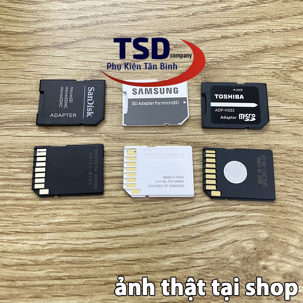 Adapter Thẻ Nhớ Chuyển Đổi Thẻ Nhớ Micro SD Sang Thẻ SD Chính Hãng