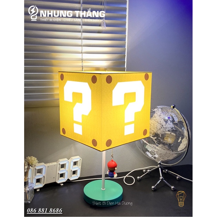 Đèn Bàn Dấu Hỏi Giật Dây Super Mario DB-915 - 3 Chế Độ Ánh Sáng - Decor Trang Trí Phòng Ngủ,Bàn Làm Việc - Bảo Hành 1Năm