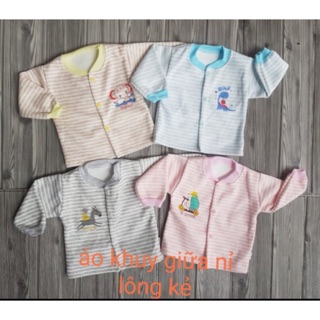 Áo nỉ lông khuy giữa cho bé
