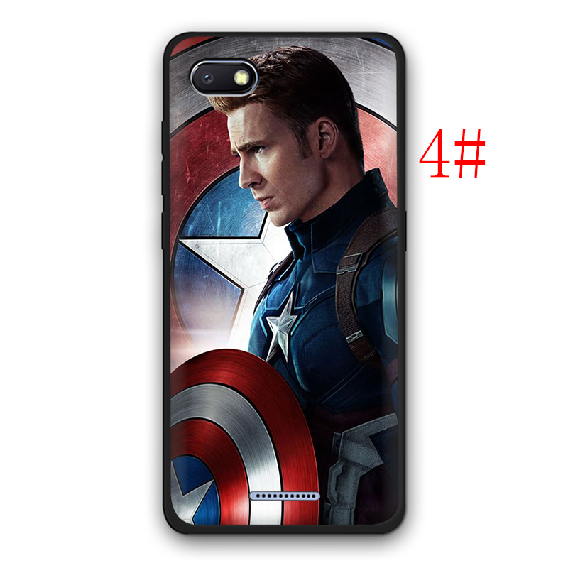 Ốp Lưng Silicone Phong Cách Captain America / Iron Man Cho Xiaomi Mi A1 A2 A3 Lite 5x 6x F1 Poco X3 Nfc F2 Pro M3