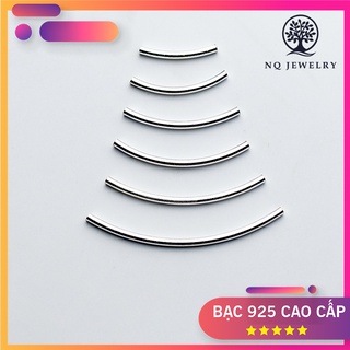 Charm S925 hình ống trơn dài