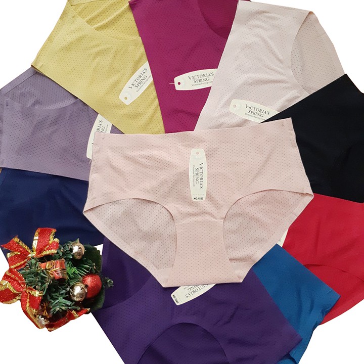 Combo 10 quần lót nữ su thông hơi cao cấp thiết kế không đường may, chất su mát lạnh, siêu co giãn, mềm mịn, thoáng mát | BigBuy360 - bigbuy360.vn