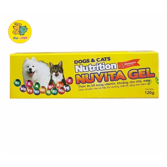 NUVITA GEL Vimedim Thức ăn bổ sung vitamin, khoáng cho chó mèo Pet-1989