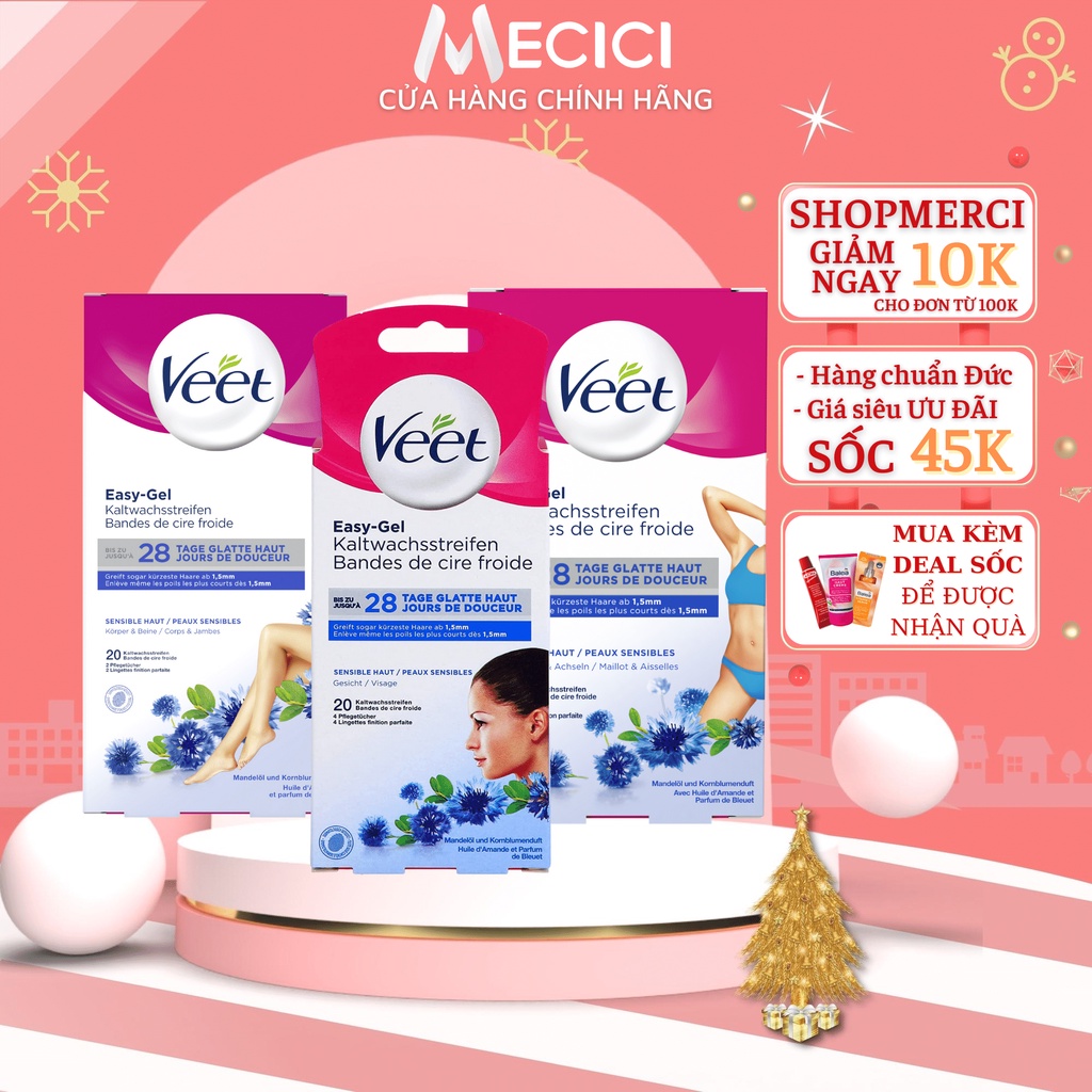 Miếng wax lông Veet Đức tẩy lông nách, bikini, body, tay chân - Shop Mecici