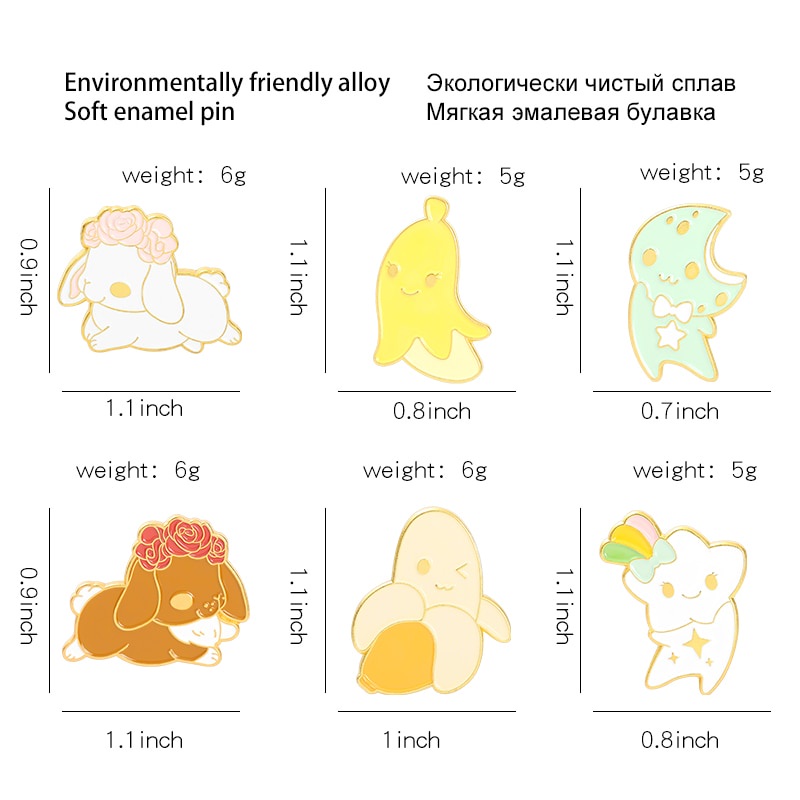 Ghim cài áo hình hoạt hình dễ thương cho bé