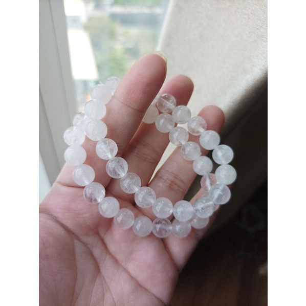 Vòng Tay Chuỗi Th-Anh Trắng - Clear Quar tz Bracelet