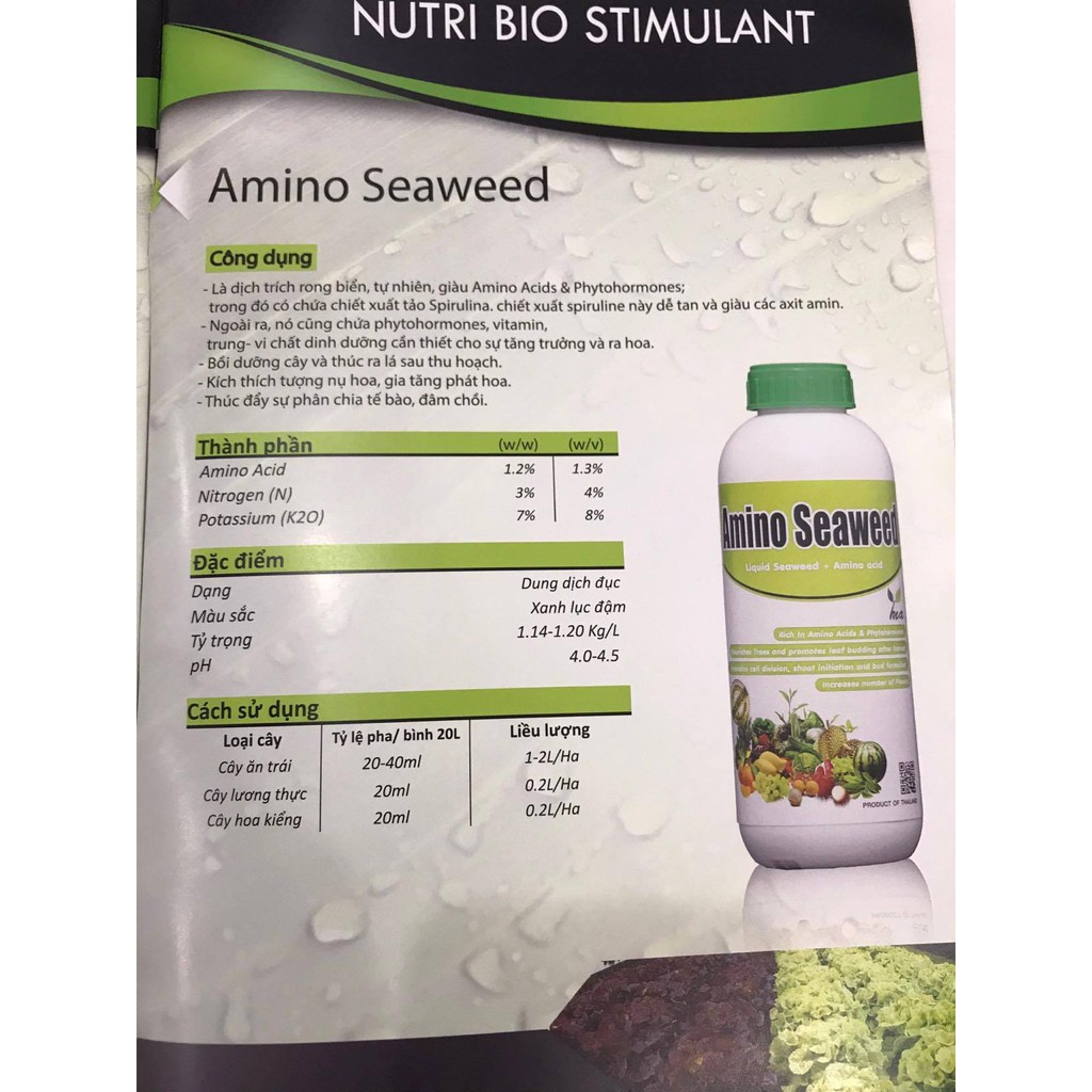 Phân Bón Lá Amino Seaweed