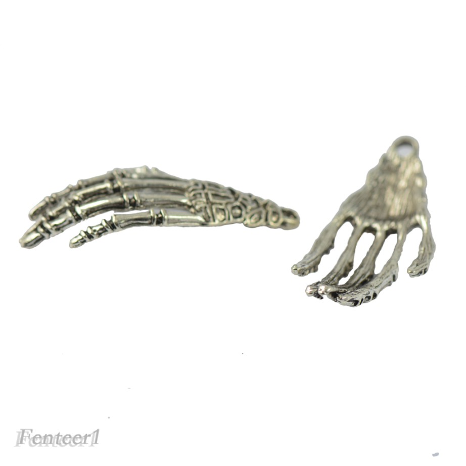 Bộ 10 mặt trang sức hình bàn tay xương người phong cách Halloween