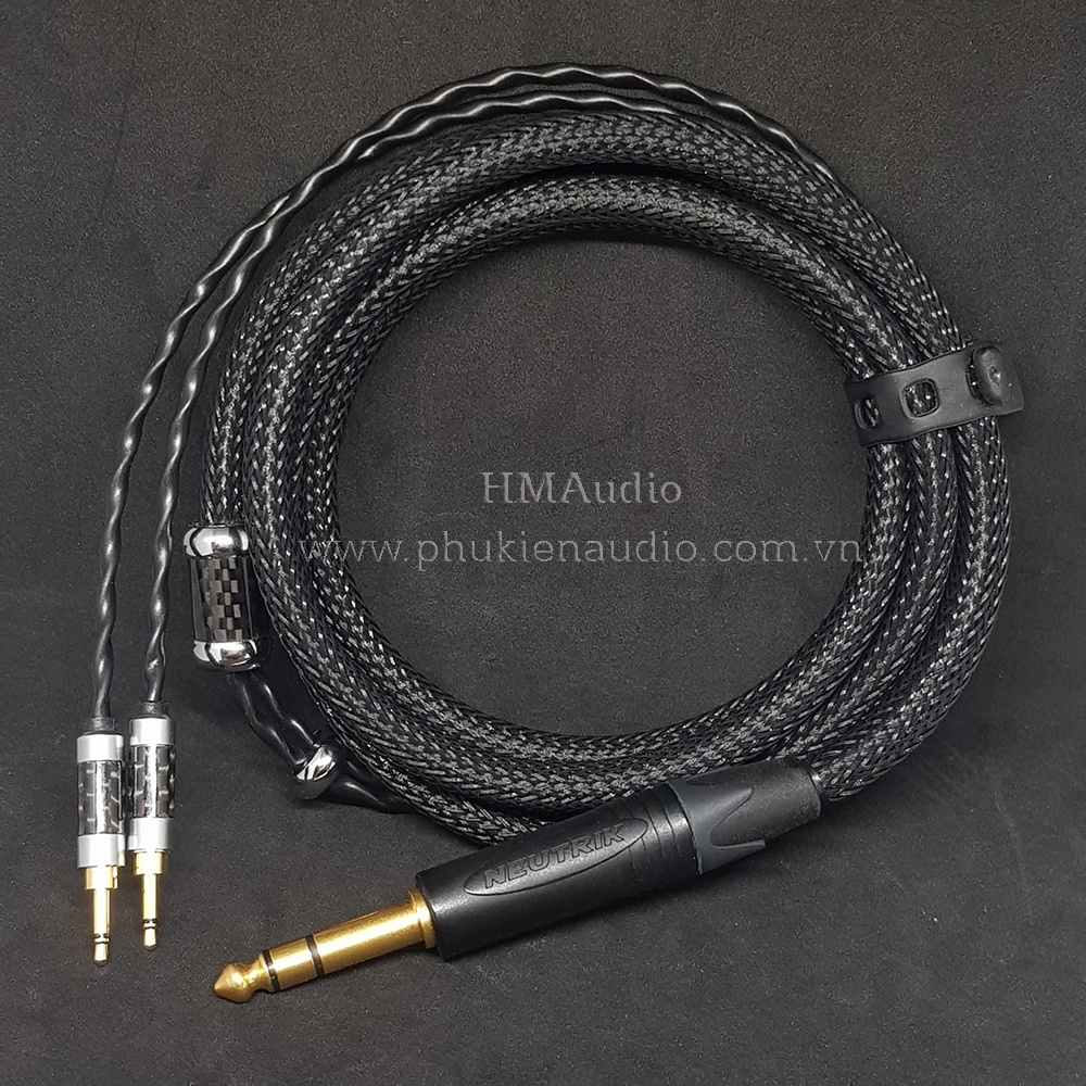 Dây tai nghe đồng OFC bọc chống nhiễu CANARE - Connector Dual mini 2.5mm - Monoprice M1060/M565 - Legacy Hifiman