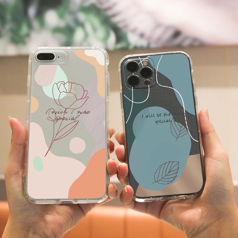 Ốp lưng iphone Ốp điện thoại Suntaiho TPU trong suốt hình lá phong cách Morandi cho IPhone 13 12 11 Pro Max X Xs Max XR 8 7 6 6S Plus