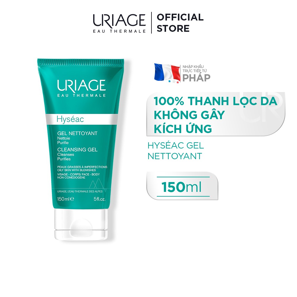 Gel rửa mặt cho da dầu, mụn URIAGE HYSÉAC GEL NETTOYANT 150ml