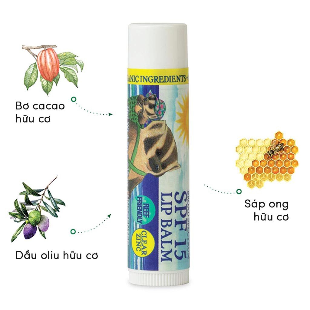 [Chính Hãng] Son Dưỡng Hữu Cơ Chống Nắng SPF 15 BADGER - Sunscreen Lip Balm - 4.2gr | BigBuy360 - bigbuy360.vn