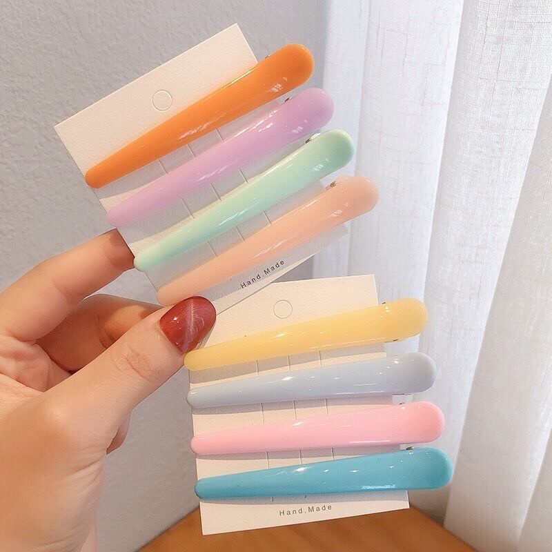 Kẹp tóc hình chữ cái màu kẹo đơn giản thời trang Hàn Quốc cho bé gái