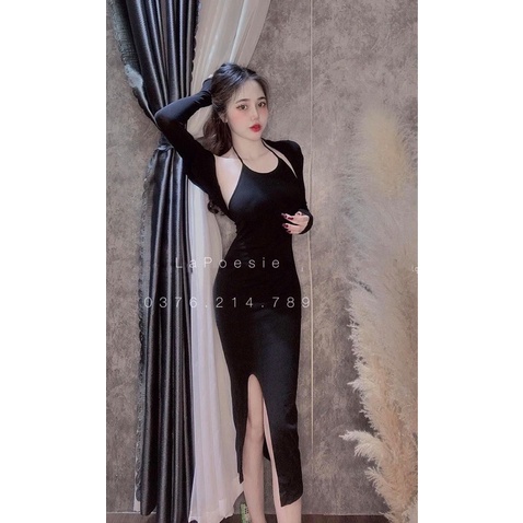 Set Đầm Yếm Kèm Áo Khoác xẻ (Set yếm xẻ)