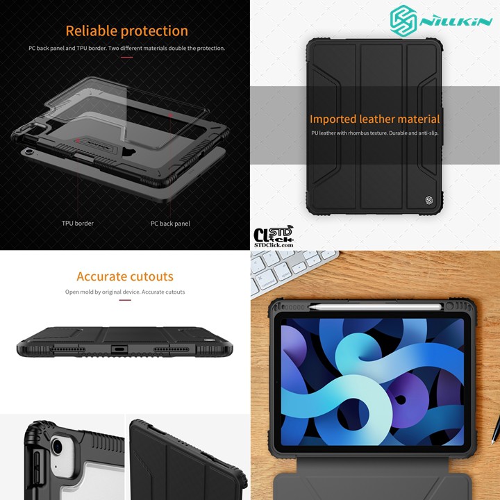 [Mã SKAMA07 giảm 8% đơn 250k]BAO DA IPAD AIR 10.9 2020 - AIR 4 NILLKIN BUMPER CHỐNG SỐC CHÍNH HÃNG | BigBuy360 - bigbuy360.vn