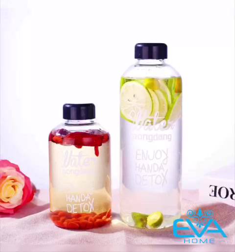 Bình Đựng Nước Thuỷ Tinh Detox 1000ml Tặng Kèm Vỏ Bọc Vải Neoprene Và Túi Vải Dây Rút | BigBuy360 - bigbuy360.vn