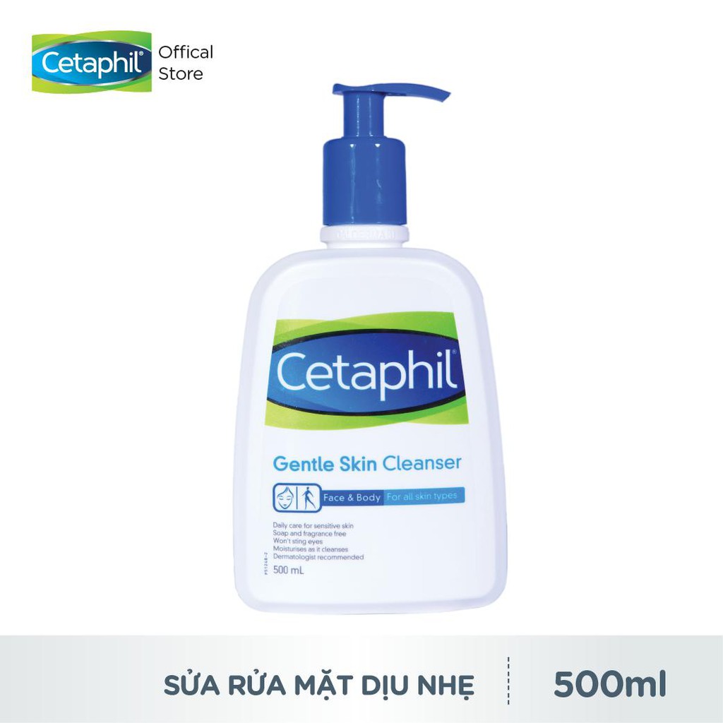 [Tặng 2 SRM 59ml/chai] Combo 2 sữa rửa mặt Cetaphil Gentle Skin Cleaner 500ml