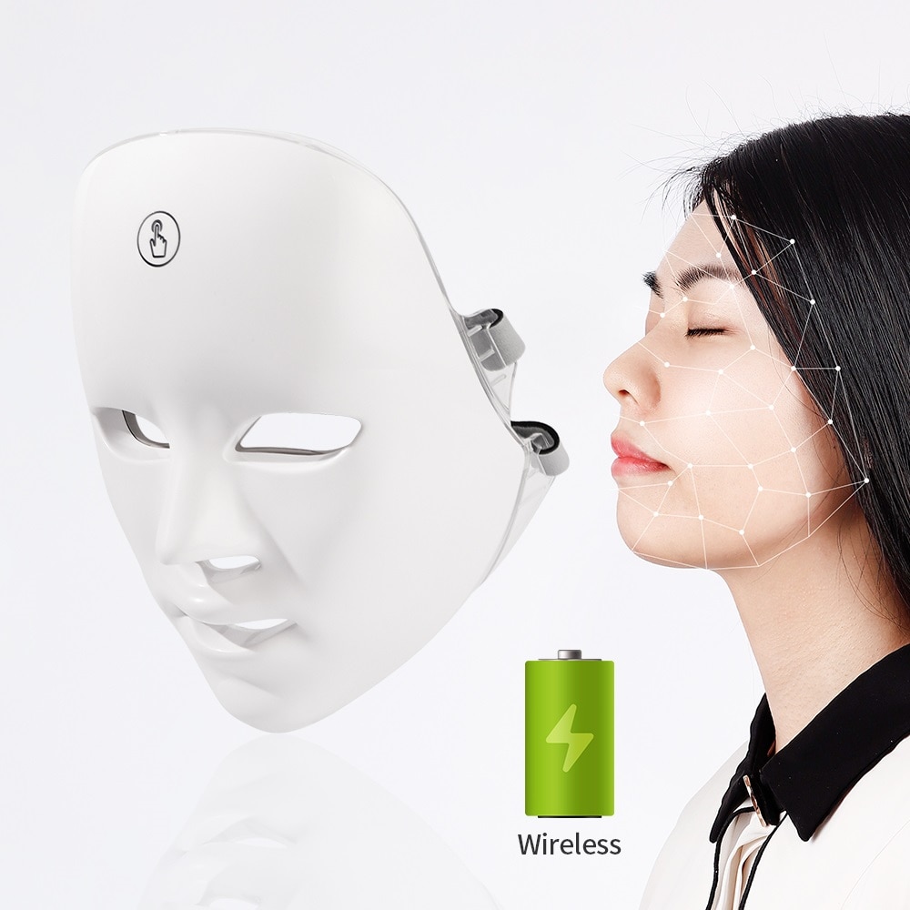 Mặt Nạ Đèn LED Photon 7 Màu Giúp Trẻ Hóa Làn Da Và Loại Bỏ Đốm Đen Foreverlily