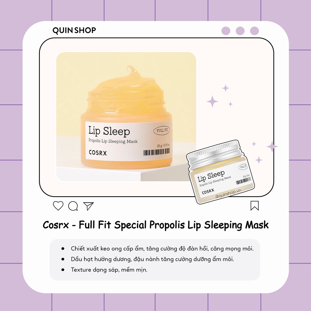 Mặt Nạ Ngủ Môi Cosrx Lip Sleeping Mask