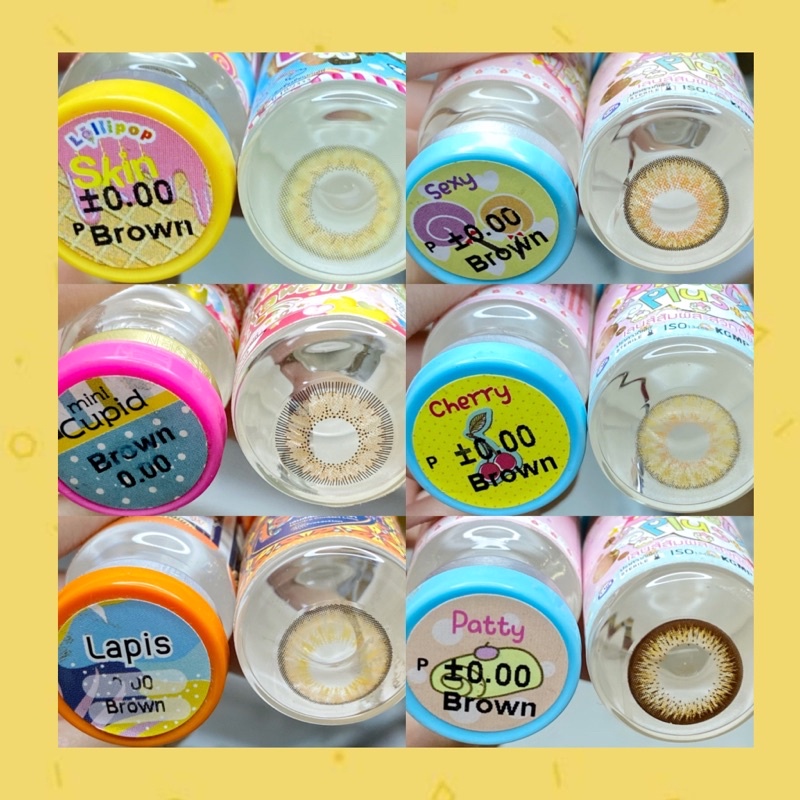 50 mẫu lens Nâu_Brown Hot size Giãn Vừa -Kính giãn tròng nâu Mới hất