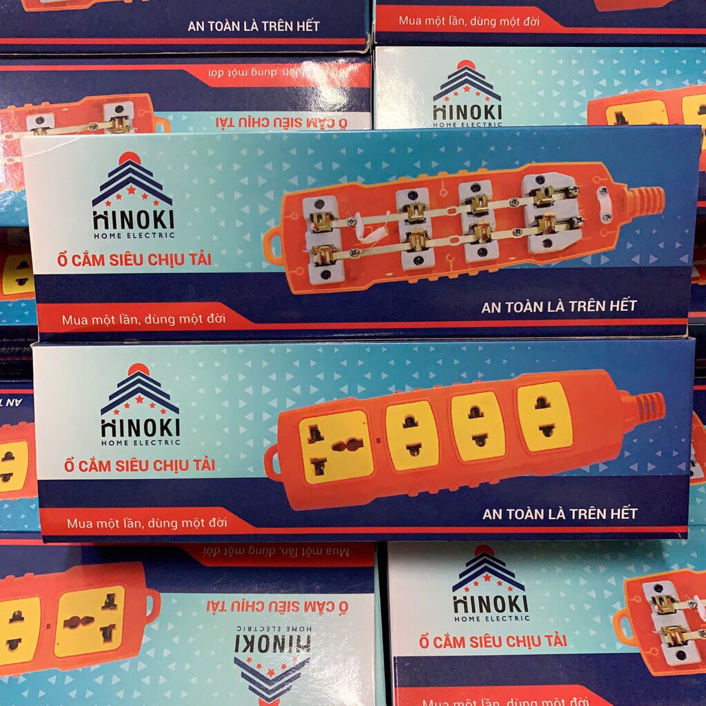 Ổ cắm siêu chịu tải HINOKI 6000w ( ổ 4 lỗ)