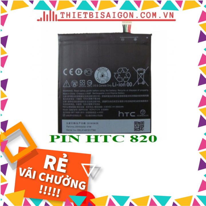 PIN HTC 820