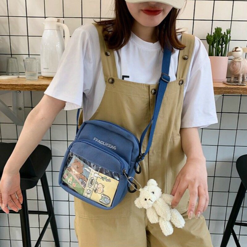 [ Sale Hot ] Túi tote vải mini đeo chéo canvas mềm đẹp vanvas giá rẻ đeo chéo