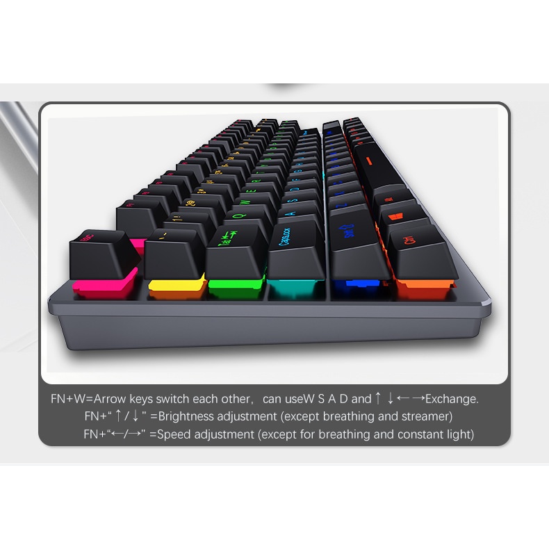 Bàn phím cơ K550 gaming đèn LED nhiều chế độ cực đỉnh blueswitch chất lượng chính hãng
