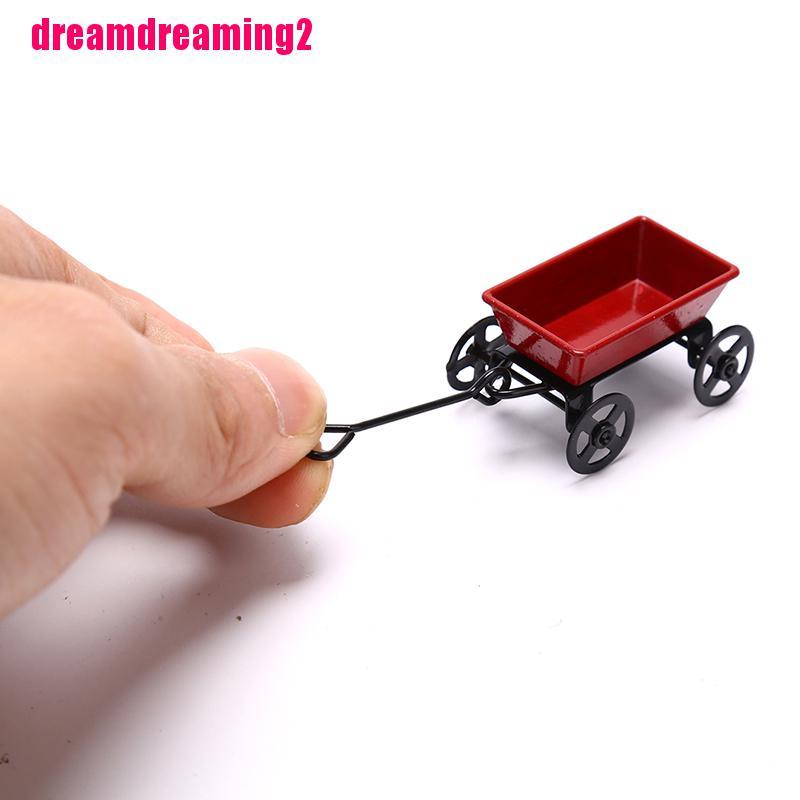 Mô Hình Xe Đẩy Em Bé Màu Đỏ Tỉ Lệ 1: 1 Dùng Trang Trí Nhà Búp Bê