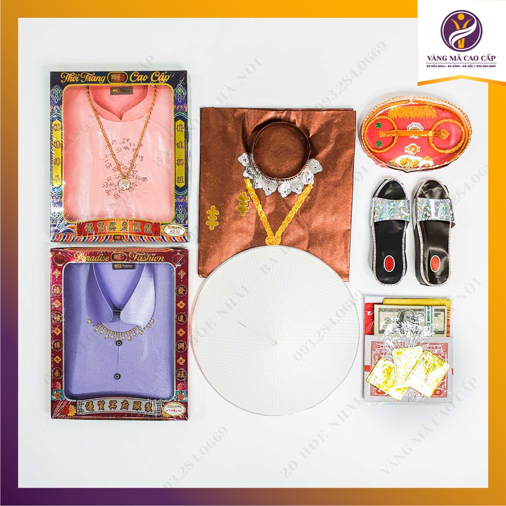 Set Quần Áo Vàng Mã Cúng Giỗ Mẹ, Bà, Cụ Bà - VM71
