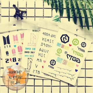 Hình xăm BTS , GOT7 , WANNA ONE