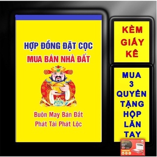 Hợp đồng đặt cọc nhà đất-sổ cọc 3 liên mẫu mới 2022