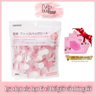 Lẻ 1 Viên Mặt Nạ Giấy Nén Miniso Nhật Bản Cấp Ẩm Thải Độc