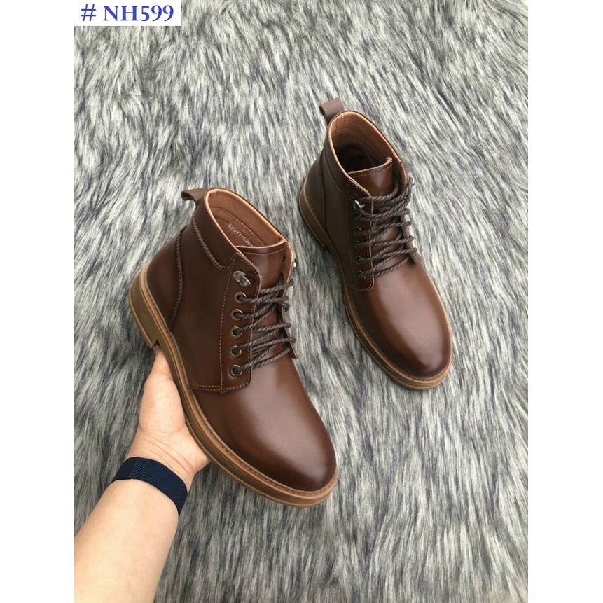 Giày Boots Cổ Cao Da Thật NH-599