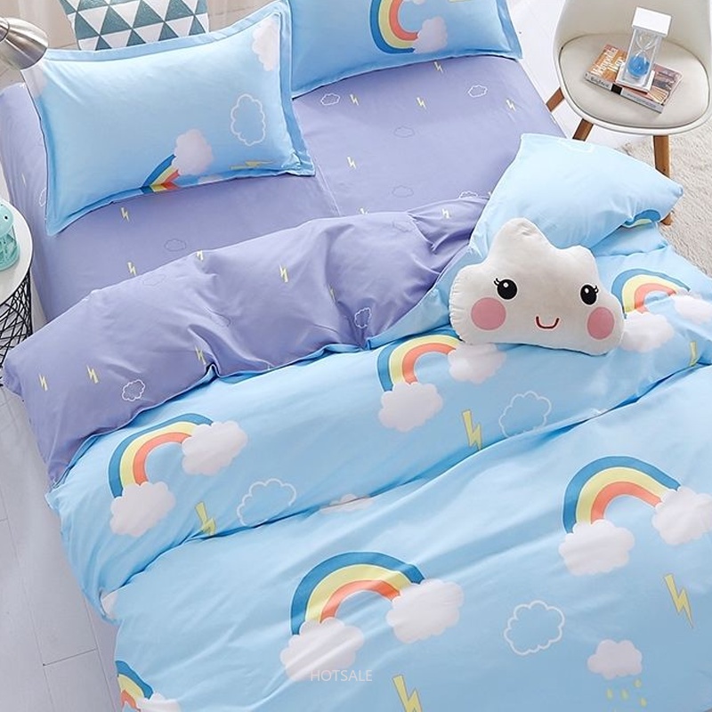 Bộ chăn ga và vỏ gối 4 trong 1 xinh xắn