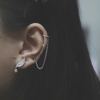 [BẠC XỊN] Khuyên tai Angel 1