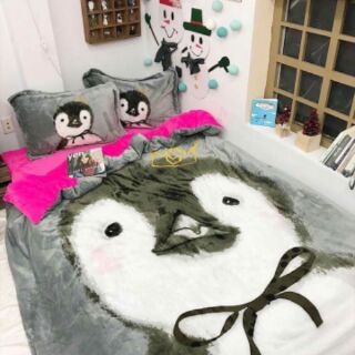 Set chăn ga gối nỉ nhung