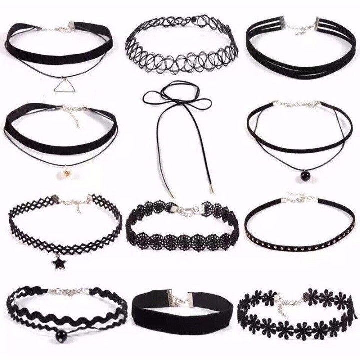 Bộ Vòng Cổ Choker 12 Món