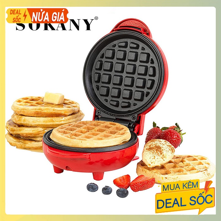 Máy làm bánh kẹp tàn ong, bông lan,Waffle Sokany mini