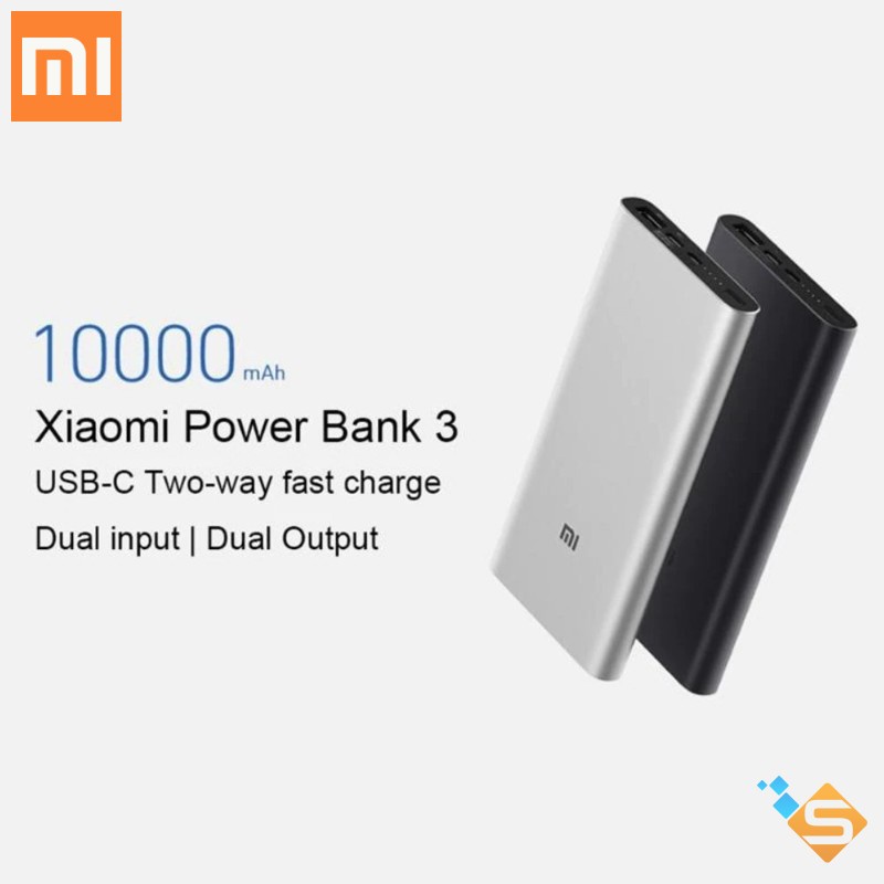 Pin sạc dự phòng Xiaomi 10000 mAh Gen 3 sạc nhanh 18W (2019) - Hàng Digiworld - Bảo hành 6 tháng