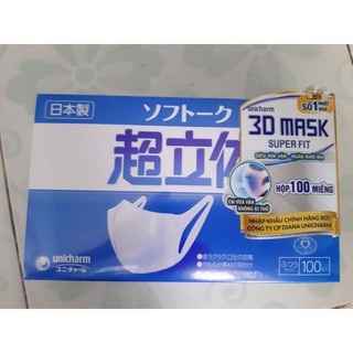 Khẩu trang 3D mask super fit (1 Hộp /100 miếng)