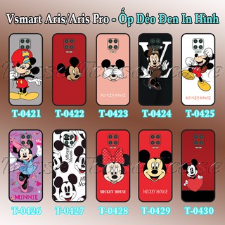 Ốp lưng Vsmart Aris/ Aris Pro dẻo đen in hình Chuột Mickey